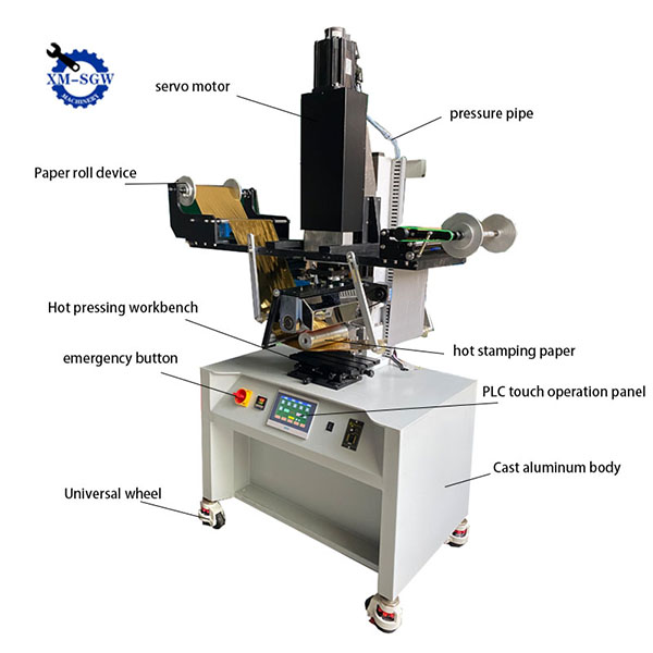 Semi-Automatic Hot Stamping Machine For Round Glass Bottles Stamping Detail Display 10