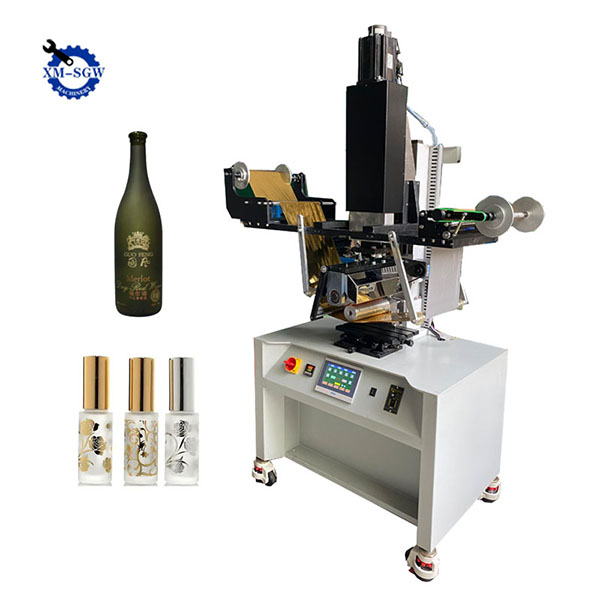 Semi-Automatic Hot Stamping Machine For Round Glass Bottles Stamping2